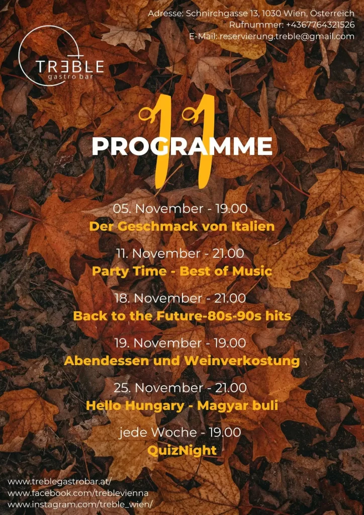 Treble havi esemény flyer